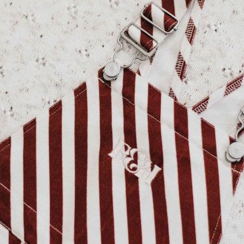 "Christmas" - Bencer & Hazelnut Candy Cane Denim Overalls