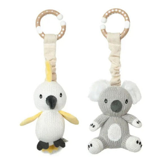 "The Living Textiles Company" - Stroller Toys - Koala & Cockatoo