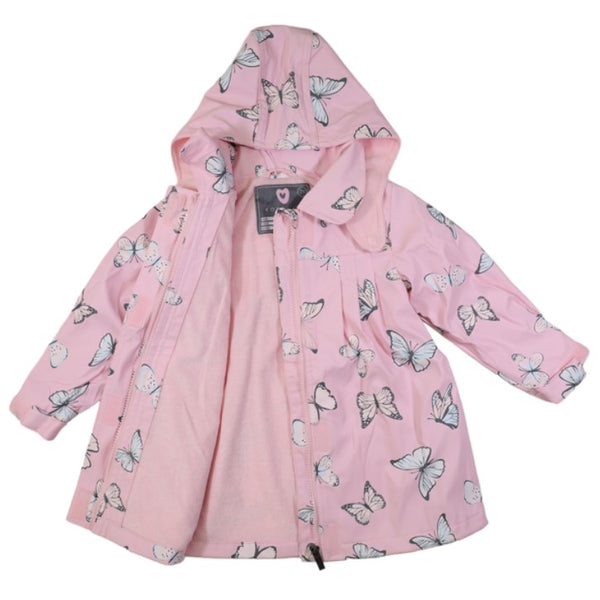 "Korango" - Raincoat (Colour Change) - Butterfly - Pink