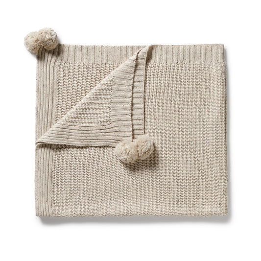 "Wilson & Frenchy" - Organic Knit Blanket - Cookies & Cream