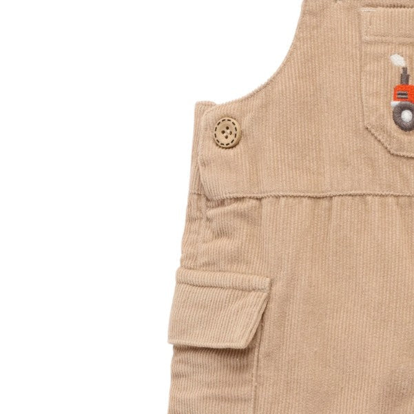 "Purebaby" - Corduroy Overall - Mushroom