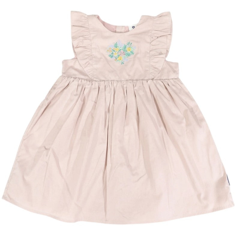 "Korango" - Cotton lawn Frill Dress - Dusy Pink