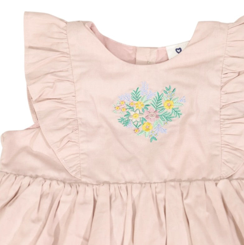 "Korango" - Cotton lawn Frill Dress - Dusy Pink