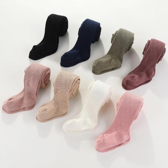 "Ma Mer" - Cotton Ribbed Tights