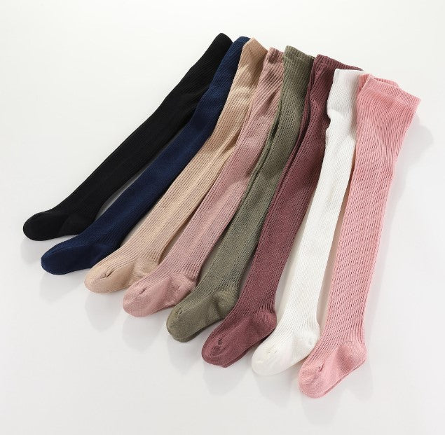 "Ma Mer" - Cotton Ribbed Tights
