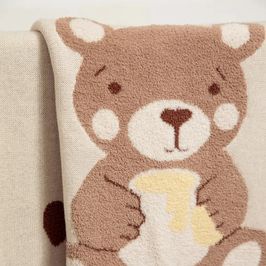 "The Living Textiles Company" - Jacquard Blanket - Cuddly Bear