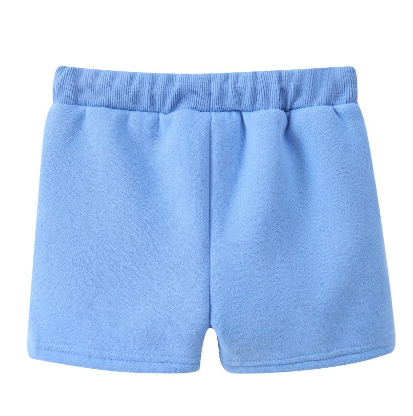 "Cracked Soda" - Darcey Detailed Shorts - Light Blue