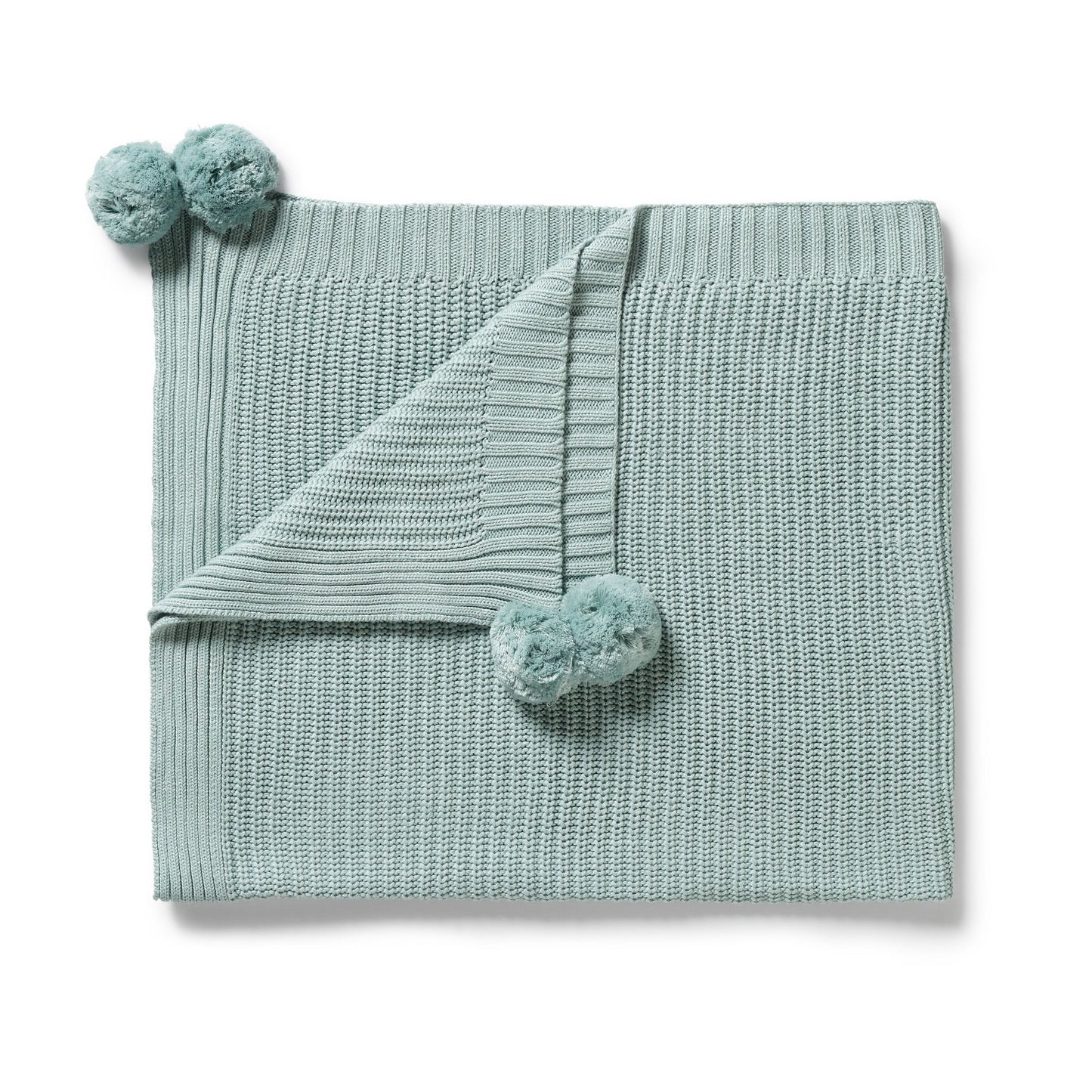 "Wilson & Frenchy" - Organic Knit Blanket - Duck Egg