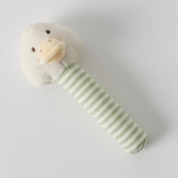 "Jiggle & Giggle" - Stripe Duck Rattle