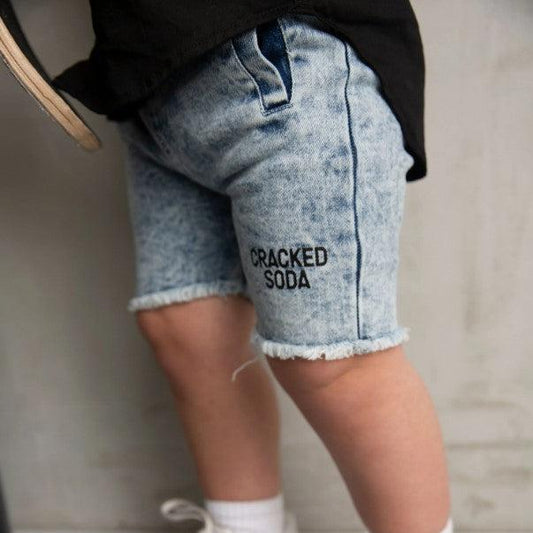 "Cracked Soda" - Dustin Denim Shorts - Blue