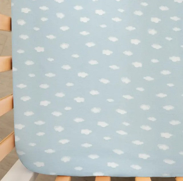 "The Living Textiles Company" - Fitted Cot Sheets (2 Pack) - Elephant Playtime