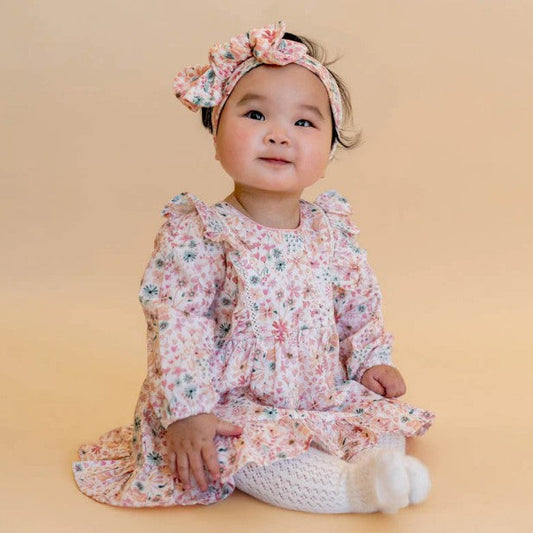"Bebe" - Fern Floral Overlay Dress