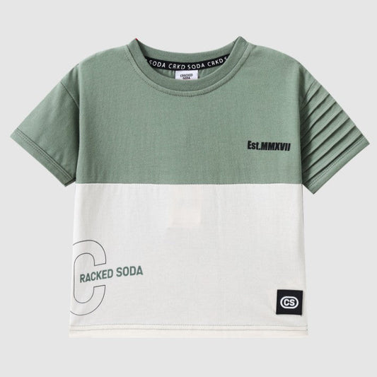 "Cracked Soda" - Flint Tee - Olive