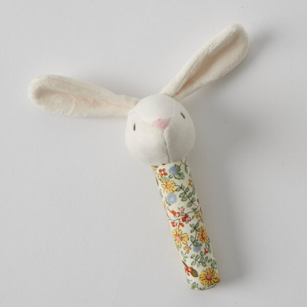 "Jiggle & Giggle" - Floral Bunny Rattle
