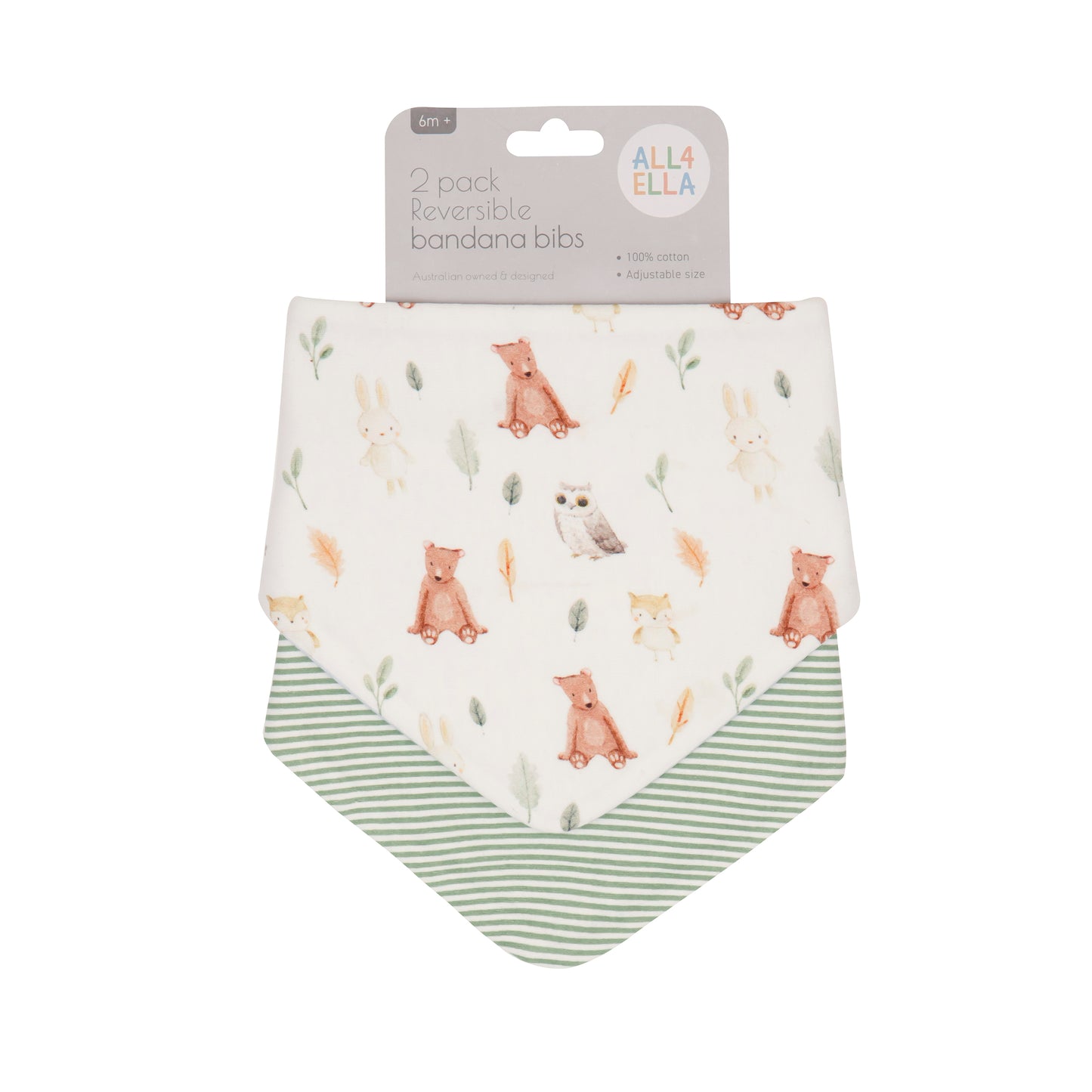 "All4Ella" - Reversible Bandana Bibs