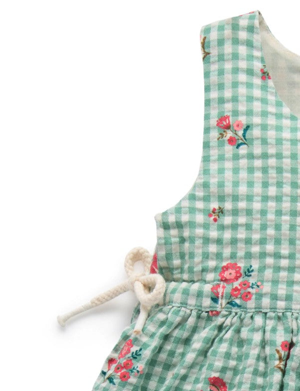 "Purebaby" - Frida Gingham Pinnie