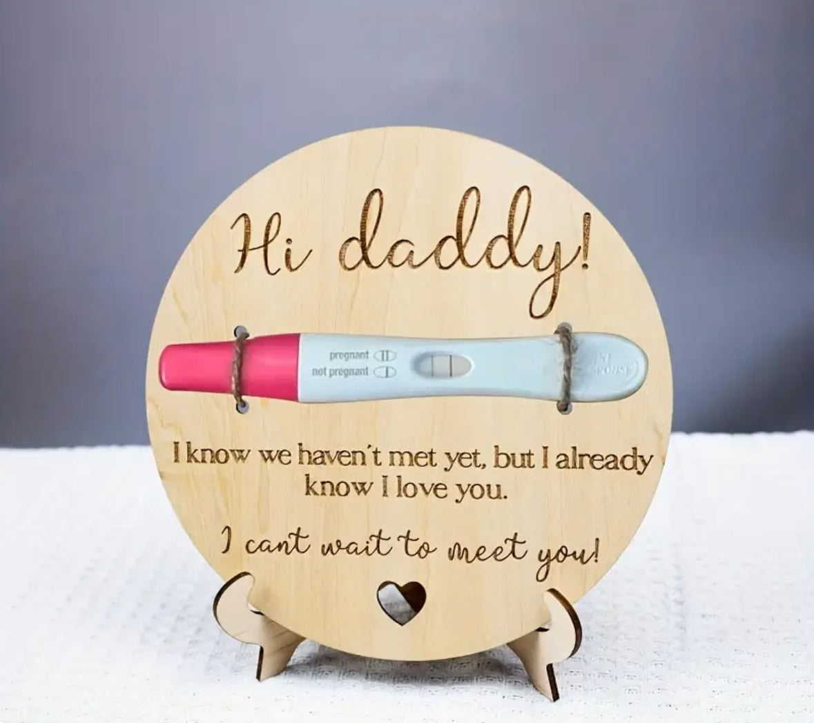 "Hi Daddy! Announcement Plaque"