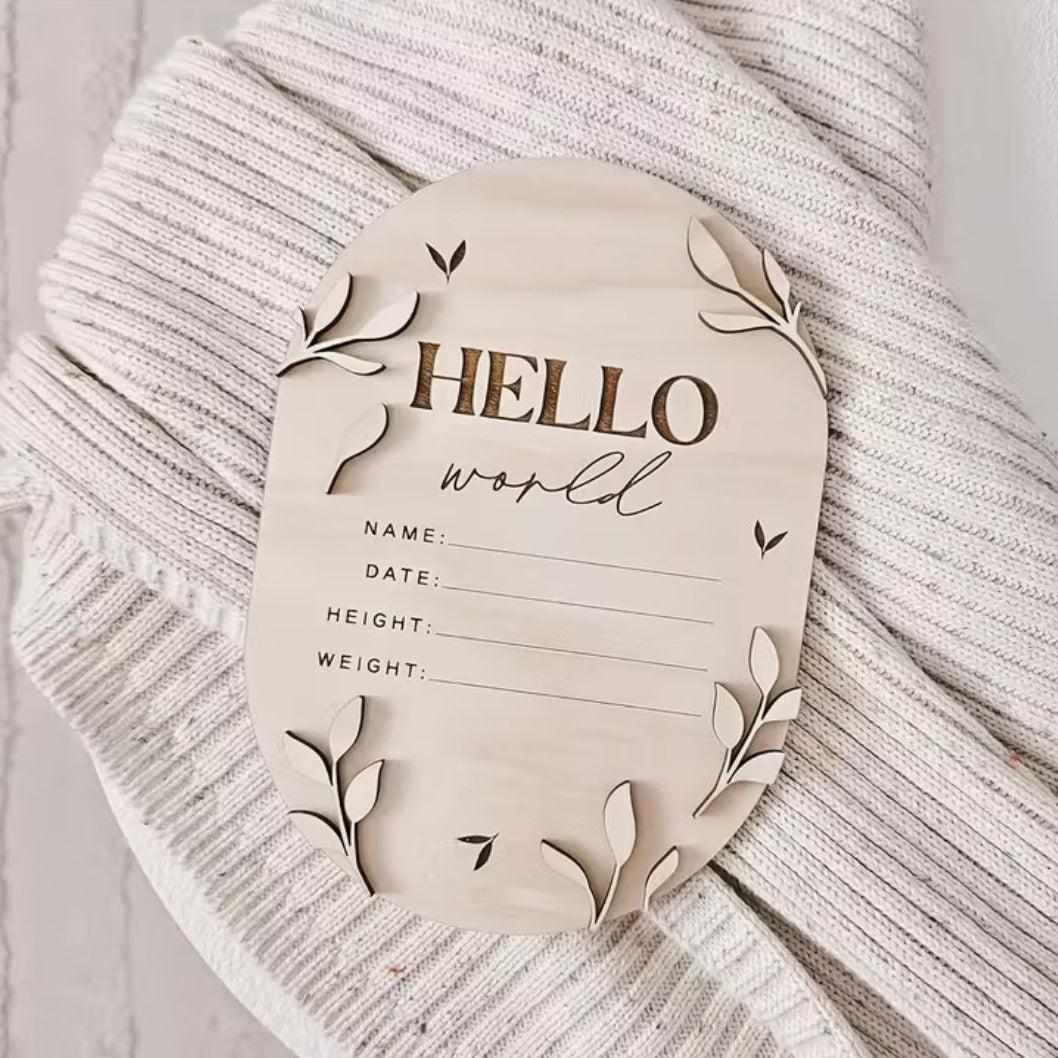 "Hello World Announcement Plaque"