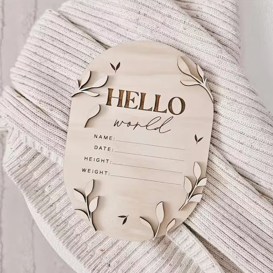 "Hello World Announcement Plaque"
