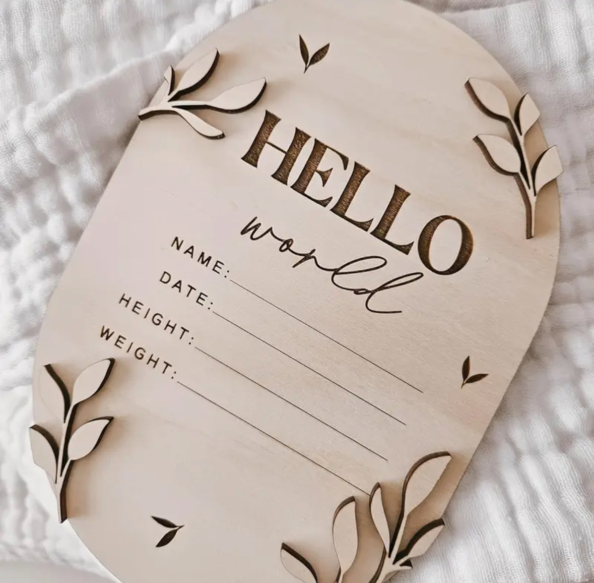 "Hello World Announcement Plaque"