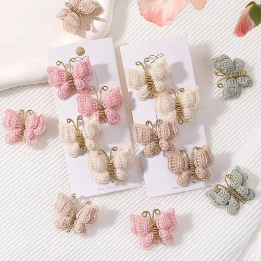 "Little Loves Boutique" - Butterfly Bow Hairclips - 4 Pieces