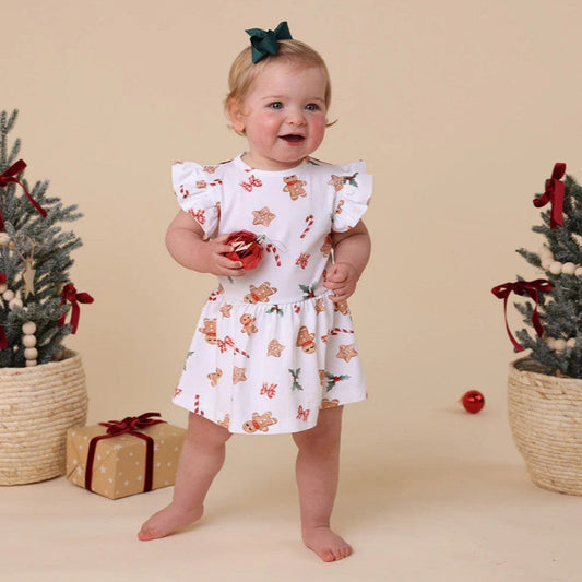 "Christmas" - Snuggle Hunny Dress - Gingerbread