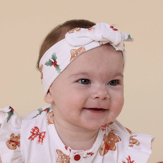 "Christmas" - Snuggle Hunny Top Knot Headband - GIngerbread