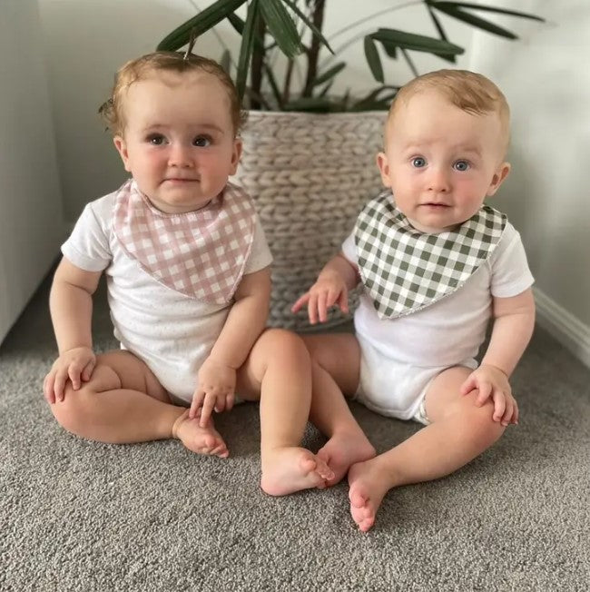 "Finished with a Kiss” - Handmade Baby Bibs