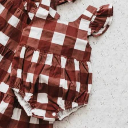 "Christmas" - Bencer & Hazelnut Gingham Playsuit