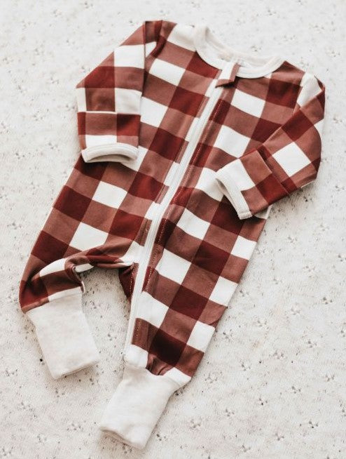"Christmas" - Bencer & Hazelnut - Gingham Zip Suit