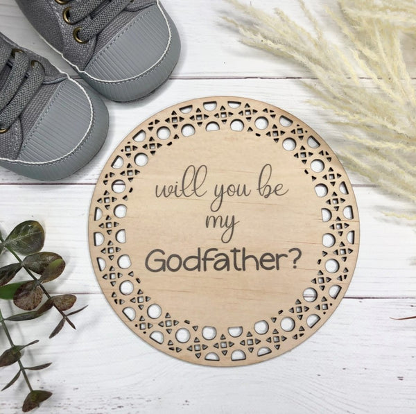 "Inspired Wholesale" - Will you be my Godfather Plaque