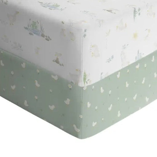 "The Living Textiles Company" - Fitted Cot Sheets (2 Pack) - Goosey Goosey