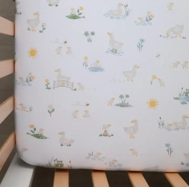 "The Living Textiles Company" - Fitted Cot Sheets (2 Pack) - Goosey Goosey