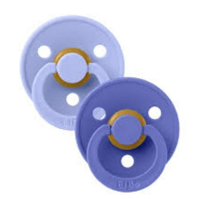 "BIBS" - Colour (Round) Range Pacifiers - Size 2