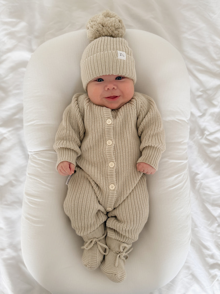 "Ziggy Lou" - Classic Knit Romper - Moss