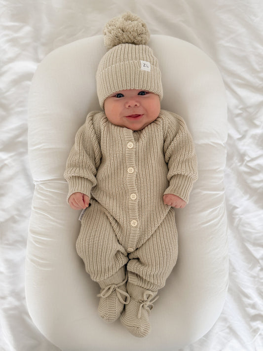 "Ziggy Lou" - Classic Knit Romper - Moss