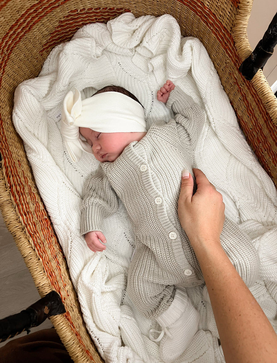 "Ziggy Lou" - Classic Knit Romper - Moss