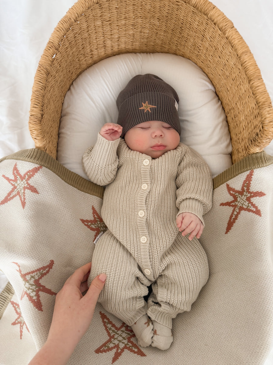 "Ziggy Lou" - Classic Knit Romper - Moss