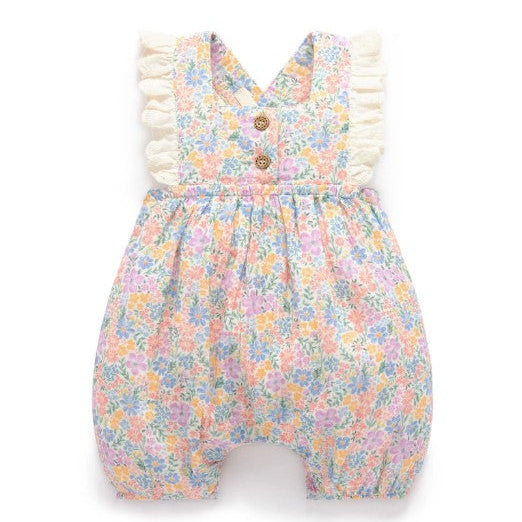 "Purebaby" - Isabella Print Floral Romper