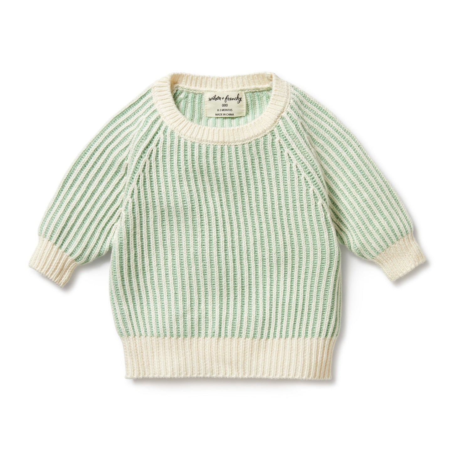 "Wilson & Frenchy" - Knitted Ribbed Jumper - Mint Green