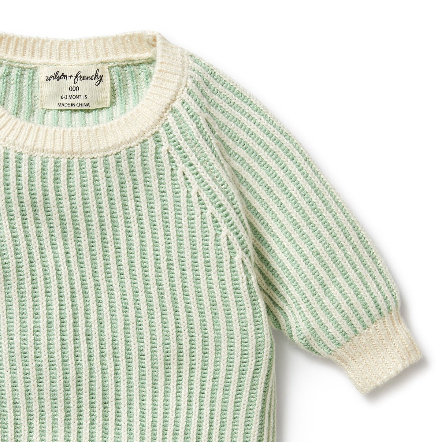 "Wilson & Frenchy" - Knitted Ribbed Jumper - Mint Green