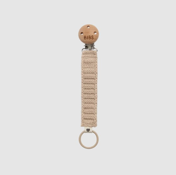 "BIBS" - Pacifier Clip - Knitted