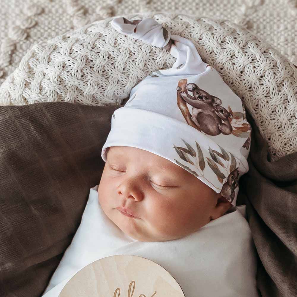 "Snuggle Hunny" - Knotted Baby Beanie