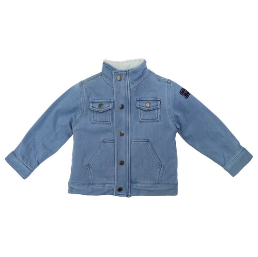 "Korango" -Sherpa Lined Denim Jacket - Stone Wash