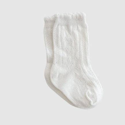 "Christmas" - Ziggy Lou - Lace Socks - Milk