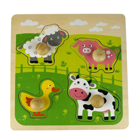 "Kaper Kidz" - Large Peg Puzzle - Farm