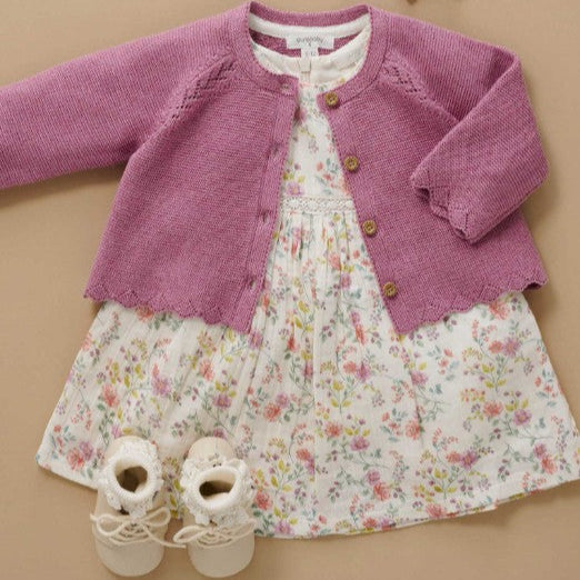 "Purebaby" - Lavender Print Dress
