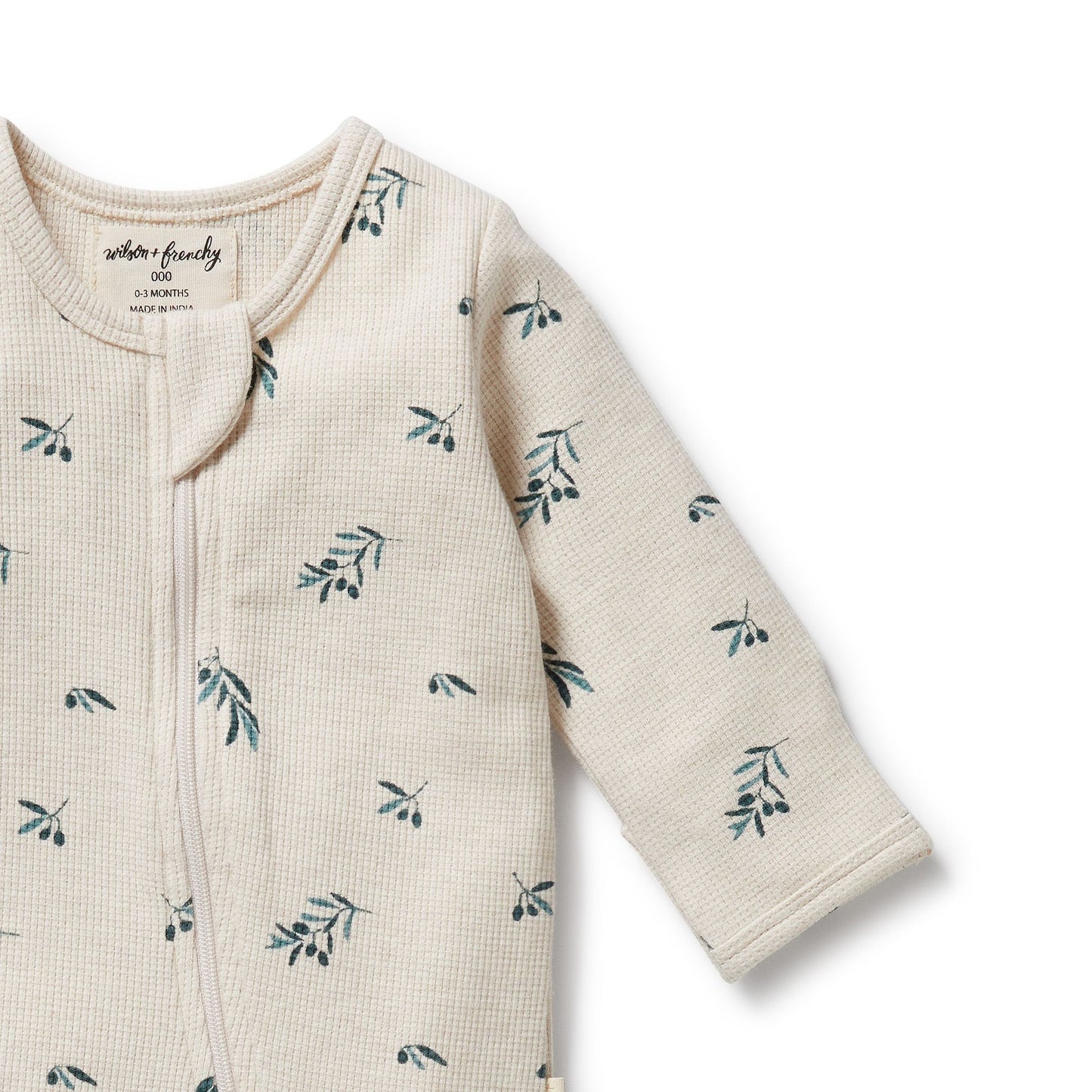 "Wilson & Frenchy" - Little Olive - Waffle Zipsuit