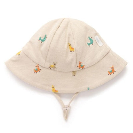 "Purebaby" - Llama Broderie Hat