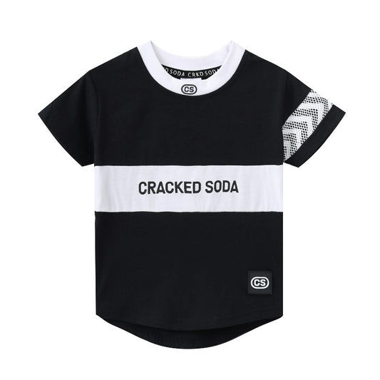 "Cracked Soda" - Luca Detailed Tee - Black